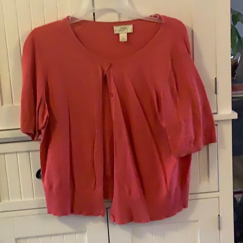 Coral Short Sleeve Cardigan
